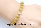 CGB9389 8mm, 10mm golden tiger eye & cross hematite power beads bracelets