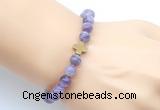 CGB9402 8mm, 10mm dogtooth amethyst & cross hematite power beads bracelets