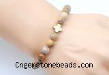 CGB9412 8mm, 10mm yellow crazy lace agate & cross hematite power beads bracelets