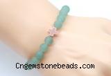 CGB9424 8mm, 10mm matte green aventurine & cross hematite power beads bracelets