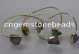 CGB945 13*18mm - 18*18mm freeform druzy agate bangles