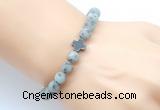 CGB9454 8mm, 10mm matte sesame jasper & cross hematite power beads bracelets