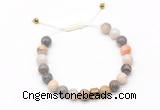 CGB9489 8mm, 10mm bamboo leaf agate & drum hematite adjustable bracelets