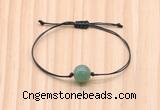 CGB9916 Fashion 12mm green aventurine adjustable bracelet jewelry