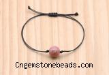 CGB9922 Fashion 12mm pink wooden jasper adjustable bracelet jewelry