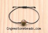 CGB9942 Fashion 12mm unakite gemstone adjustable bracelet jewelry