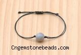 CGB9954 Fashion 12mm grey banded agate adjustable bracelet jewelry