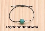 CGB9959 Fashion 12mm green banded agate adjustable bracelet jewelry