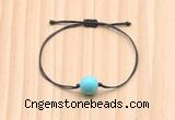 CGB9976 Fashion 12mm blue howlite adjustable bracelet jewelry