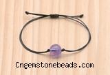 CGB9994 Fashion 12mm amethyst gemstone adjustable bracelet jewelry