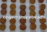 CGC101 12mm flat round druzy quartz cabochons wholesale