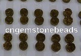 CGC109 12mm flat round druzy quartz cabochons wholesale