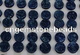 CGC126 16mm flat round druzy quartz cabochons wholesale