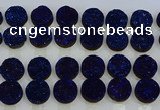 CGC142 20mm flat round druzy quartz cabochons wholesale