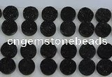 CGC143 20mm flat round druzy quartz cabochons wholesale