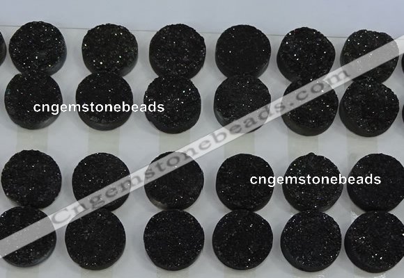 CGC143 20mm flat round druzy quartz cabochons wholesale