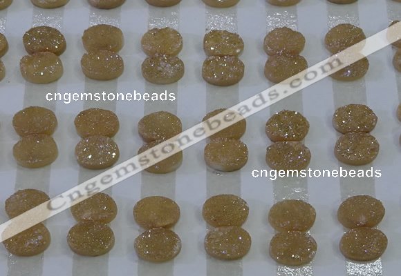 CGC161 10*14mm oval druzy quartz cabochons wholesale