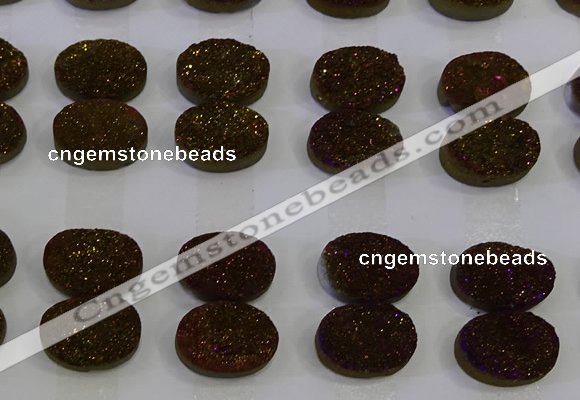 CGC183 13*18mm oval druzy quartz cabochons wholesale