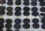 CGC192 15*20mm oval druzy quartz cabochons wholesale