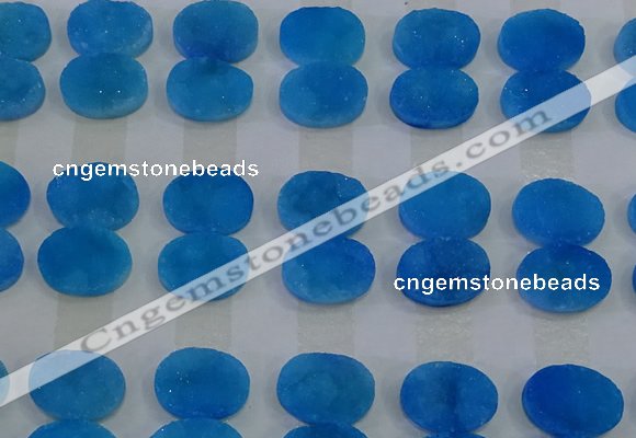 CGC193 15*20mm oval druzy quartz cabochons wholesale