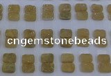 CGC203 10*14mm rectangle druzy quartz cabochons wholesale