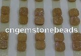 CGC215 10*10mm square druzy quartz cabochons wholesale