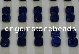 CGC219 10*10mm square druzy quartz cabochons wholesale