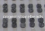 CGC221 12*12mm square druzy quartz cabochons wholesale