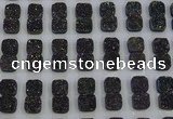 CGC228 12*12mm square druzy quartz cabochons wholesale