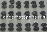 CGC233 10*14mm flat teardrop druzy quartz cabochons wholesale