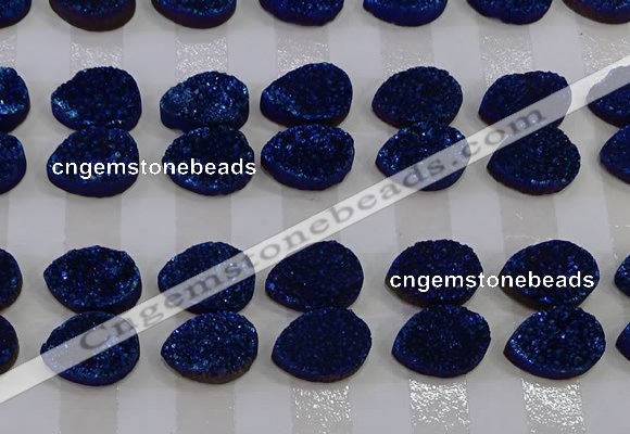 CGC253 13*18mm flat teardrop druzy quartz cabochons wholesale