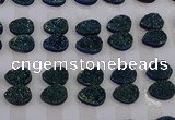 CGC259 13*18mm flat teardrop druzy quartz cabochons wholesale