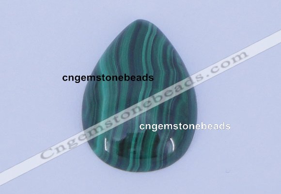 CGC30 2pcs 13*18mm flat teardrop natural malachite gemstone cabochons