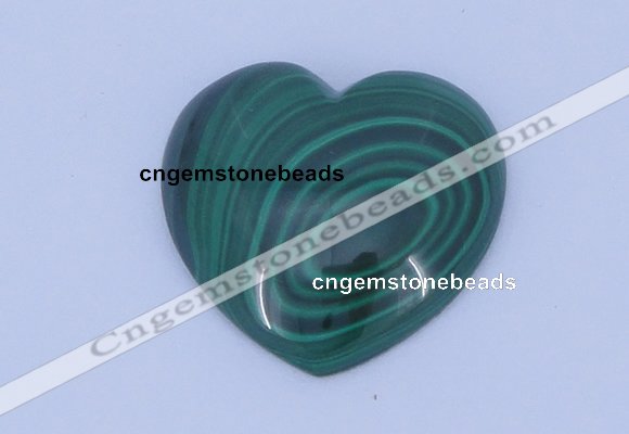 CGC37 2pcs 20*20mm heart natural malachite gemstone cabochons