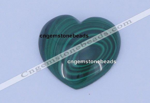 CGC39 28*28mm heart natural malachite gemstone cabochons