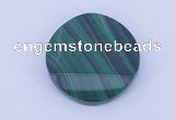 CGC41 25mm faceted coin natural malachite gemstone cabochons