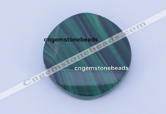 CGC41 25mm faceted coin natural malachite gemstone cabochons