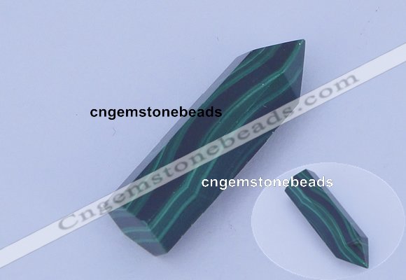 CGC43 10*30mm faceted column natural malachite gemstone cabochons