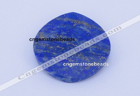 CGC51 6*28mm faceted coin natural lapis lazuli gemstone cabochons