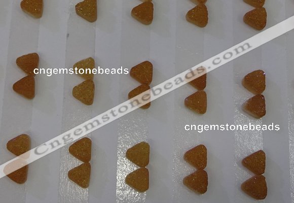 CGC61 8*8mm triangle druzy quartz cabochons wholesale