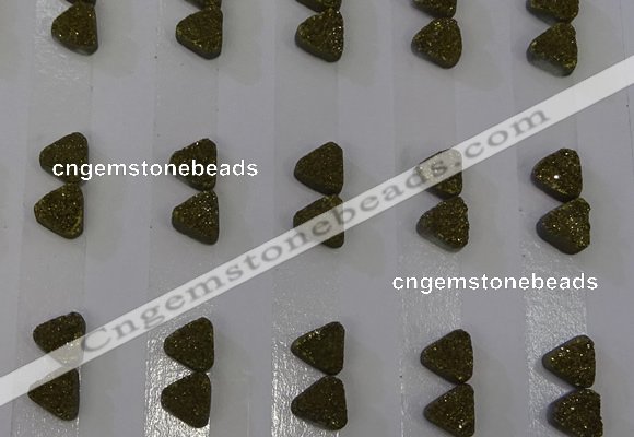 CGC62 8*8mm triangle druzy quartz cabochons wholesale