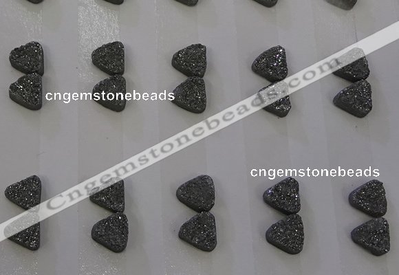 CGC64 8*8mm triangle druzy quartz cabochons wholesale