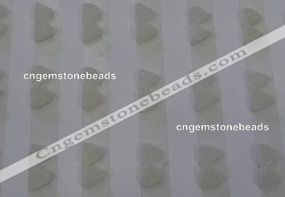 CGC65 8*8mm triangle druzy quartz cabochons wholesale