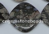 CGE02 15.5 inches 30*30mm diamond glaucophane gemstone beads