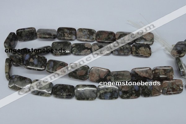 CGE03 15.5 inches 18*25mm rectangle glaucophane gemstone beads