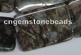 CGE05 15.5 inches 25*35mm rectangle glaucophane gemstone beads