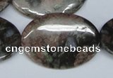 CGE09 15.5 inches 25*35mm oval glaucophane gemstone beads