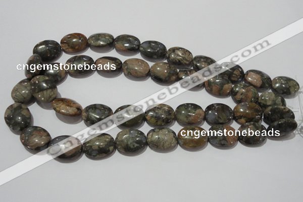 CGE134 15.5 inches 15*20mm oval glaucophane gemstone beads