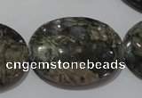 CGE137 15.5 inches 25*35mm oval glaucophane gemstone beads