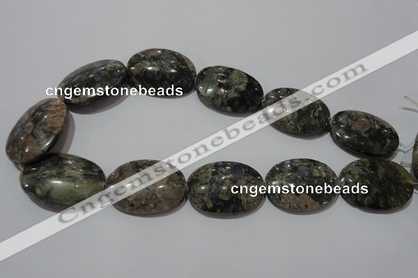 CGE137 15.5 inches 25*35mm oval glaucophane gemstone beads